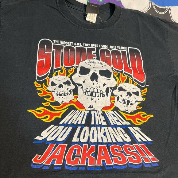 Vintage Stone Cold Steve Austin The Badest S.O.B To Ever Live Tee Shirt Jackass - Picture 3 of 6